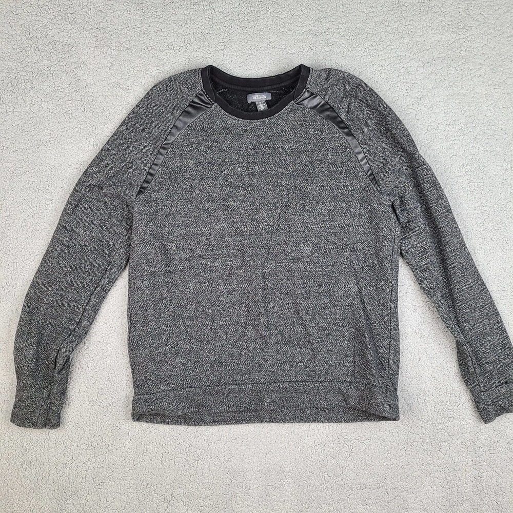 Kenneth Cole Reaction Pullover Sweater Mens XL Gray Black Long‎ Sleeve